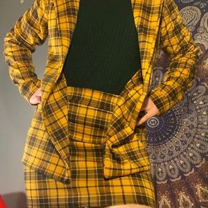 Lasula Boutique Mustard Tartan Clueless set